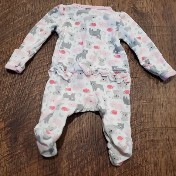 Carters 3 Just One You Baby Girl Footed Pajamas Sleep PJs Pink Koala Hedgehog NB - Picture 11 of 13
